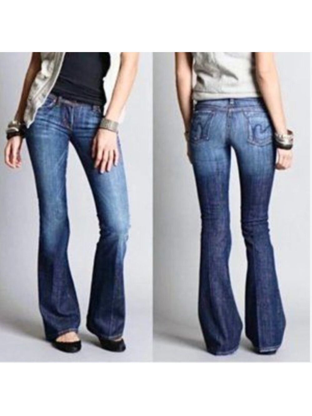 Citizens of Humanity Wimbledon Ingrid Flare Jeans Blue Size 27